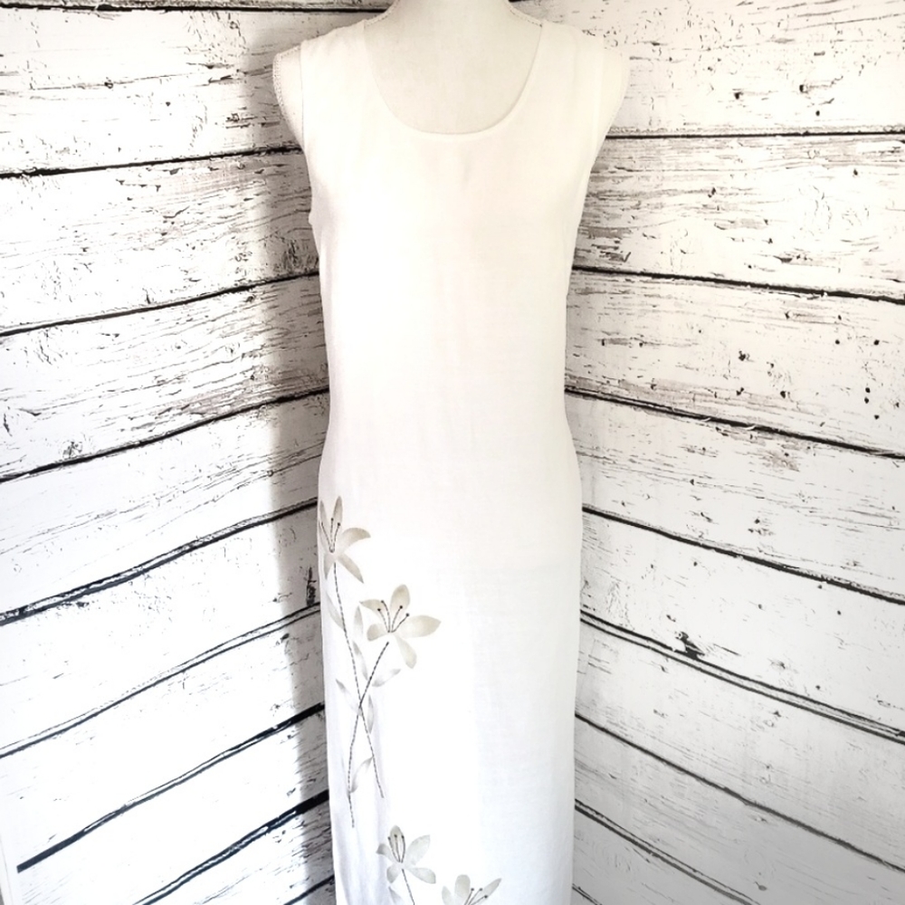 Norton Mcnaughton | White Linen Maxi Dress…